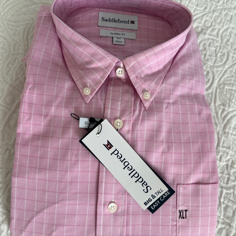 Saddlebred Men's Pink Checkered Shirt